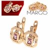 gold plated earrings with exclusive cubic zirconia